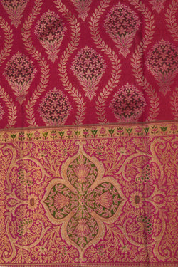 Image of Kanchipattu Brocade Plum Pink Saree