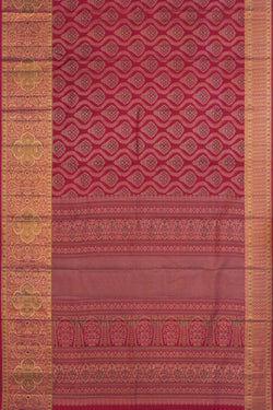 Image of Kanchipattu Brocade Plum Pink Saree