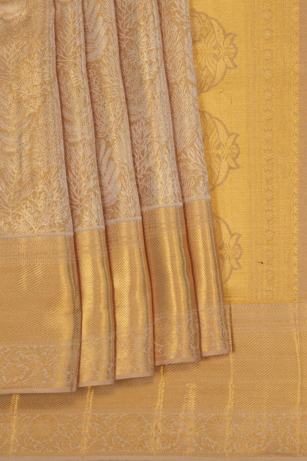 Image of Kanchipattu Brocade Gold Saree