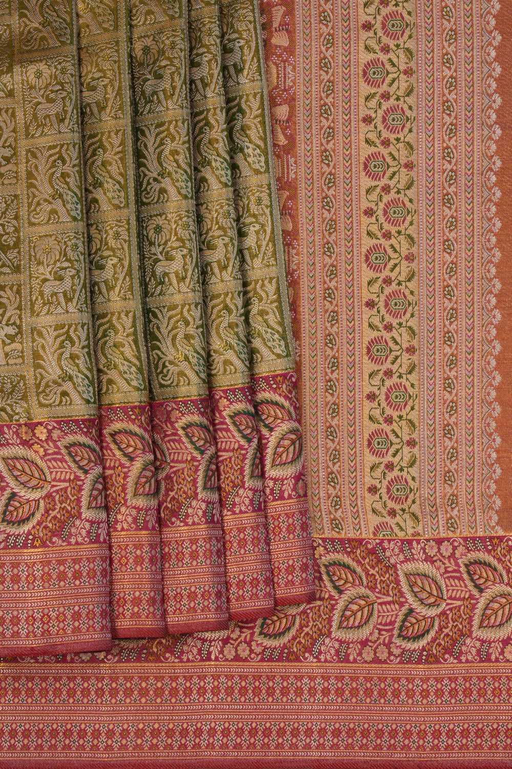 Image of Kanchipattu Brocade Gold Saree