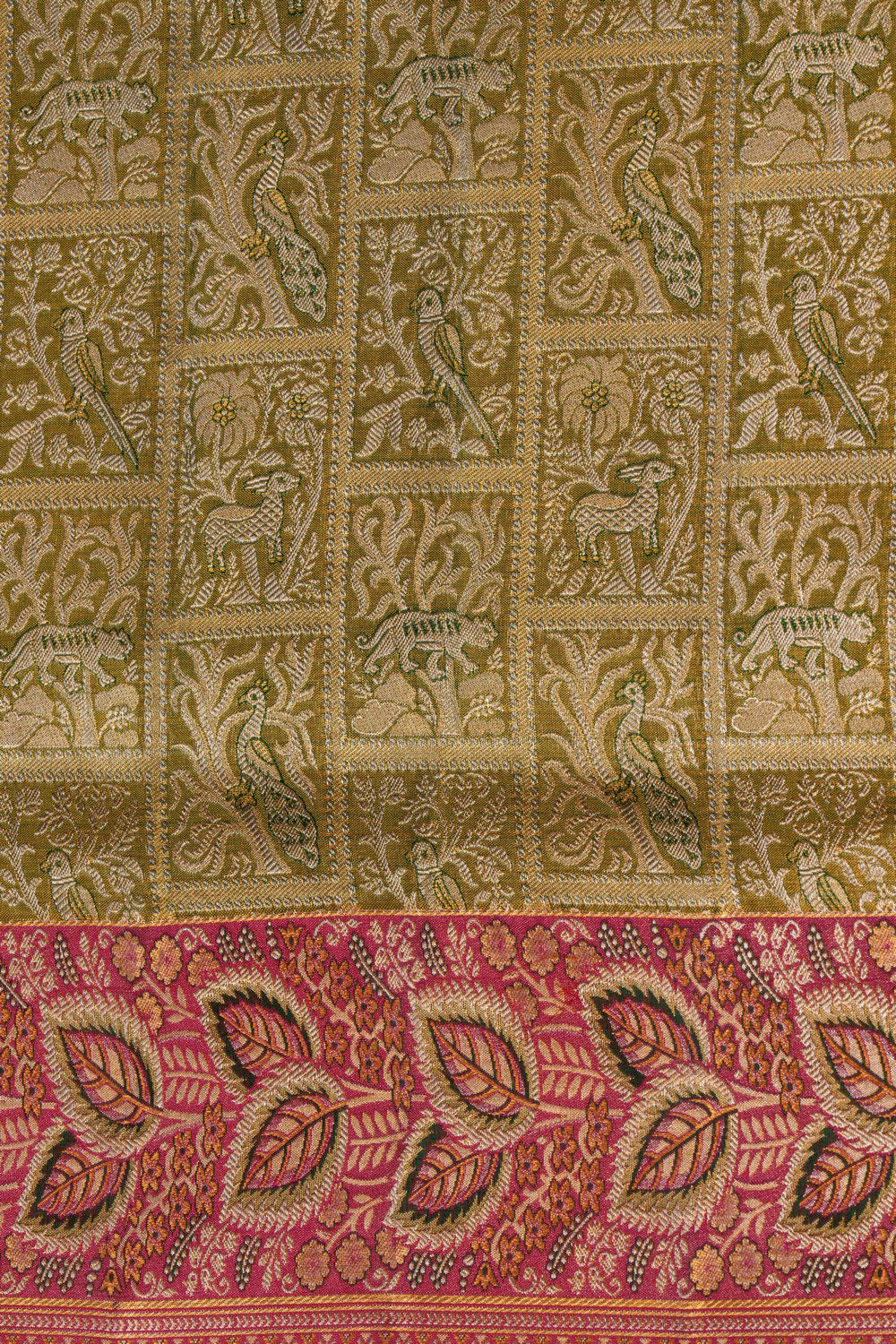 Image of Kanchipattu Brocade Gold Saree