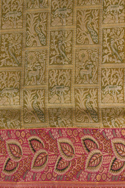 Image of Kanchipattu Brocade Gold Saree