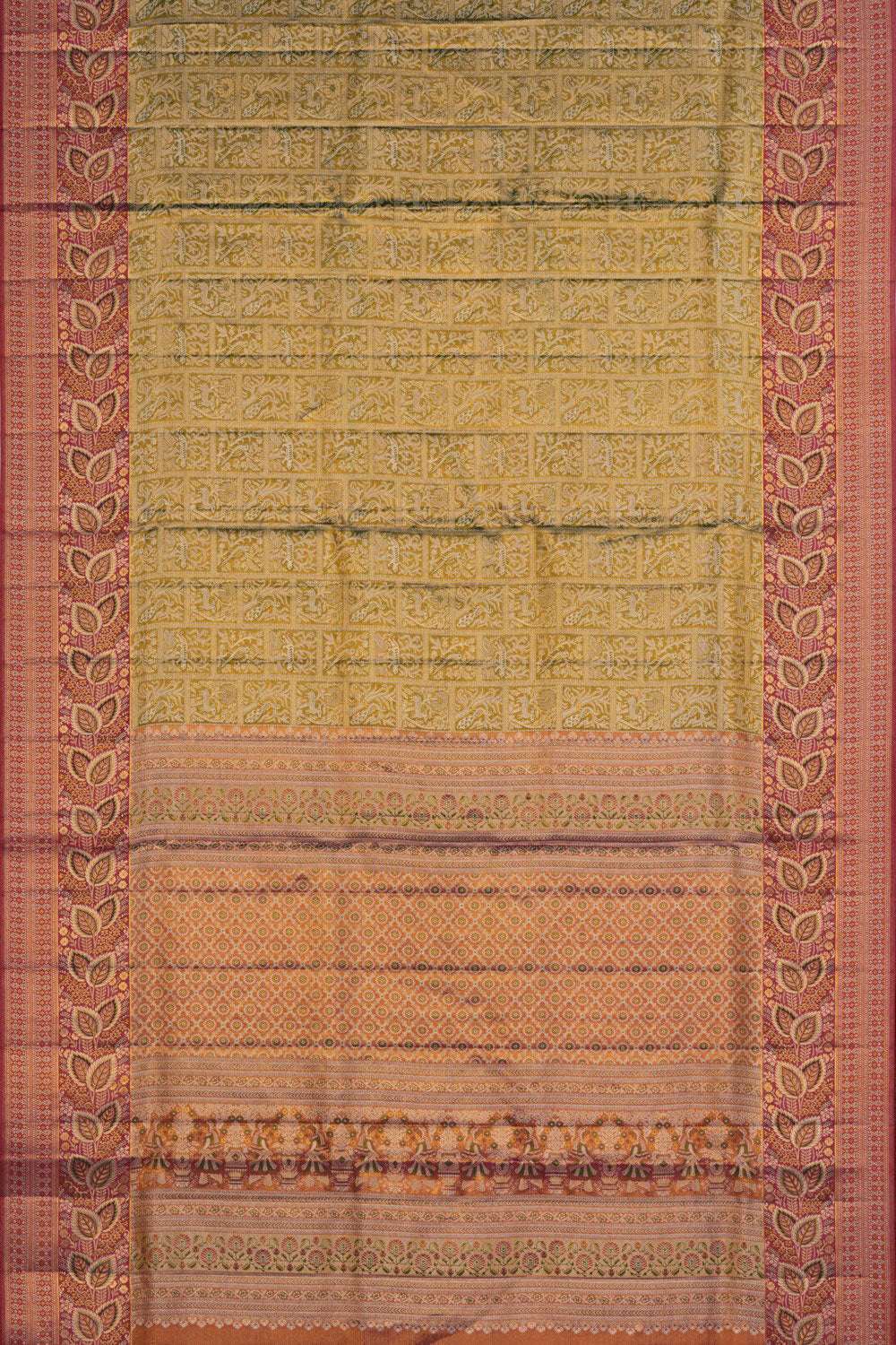 Image of Kanchipattu Brocade Gold Saree