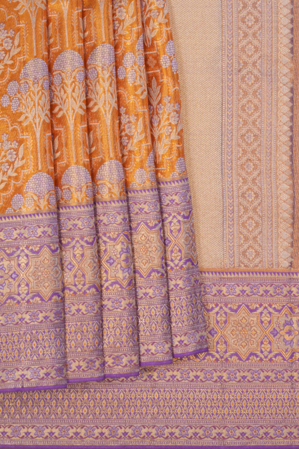 Image of Kanchipattu Brocade Gold Saree