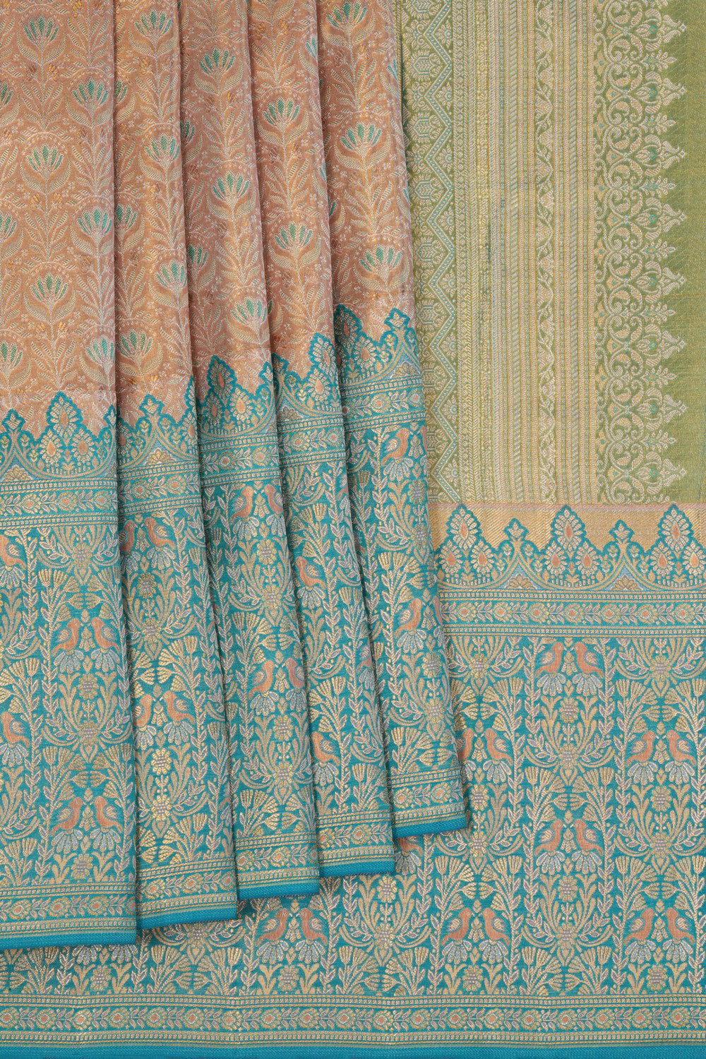 Image of Kanchipattu Brocade Gold Saree