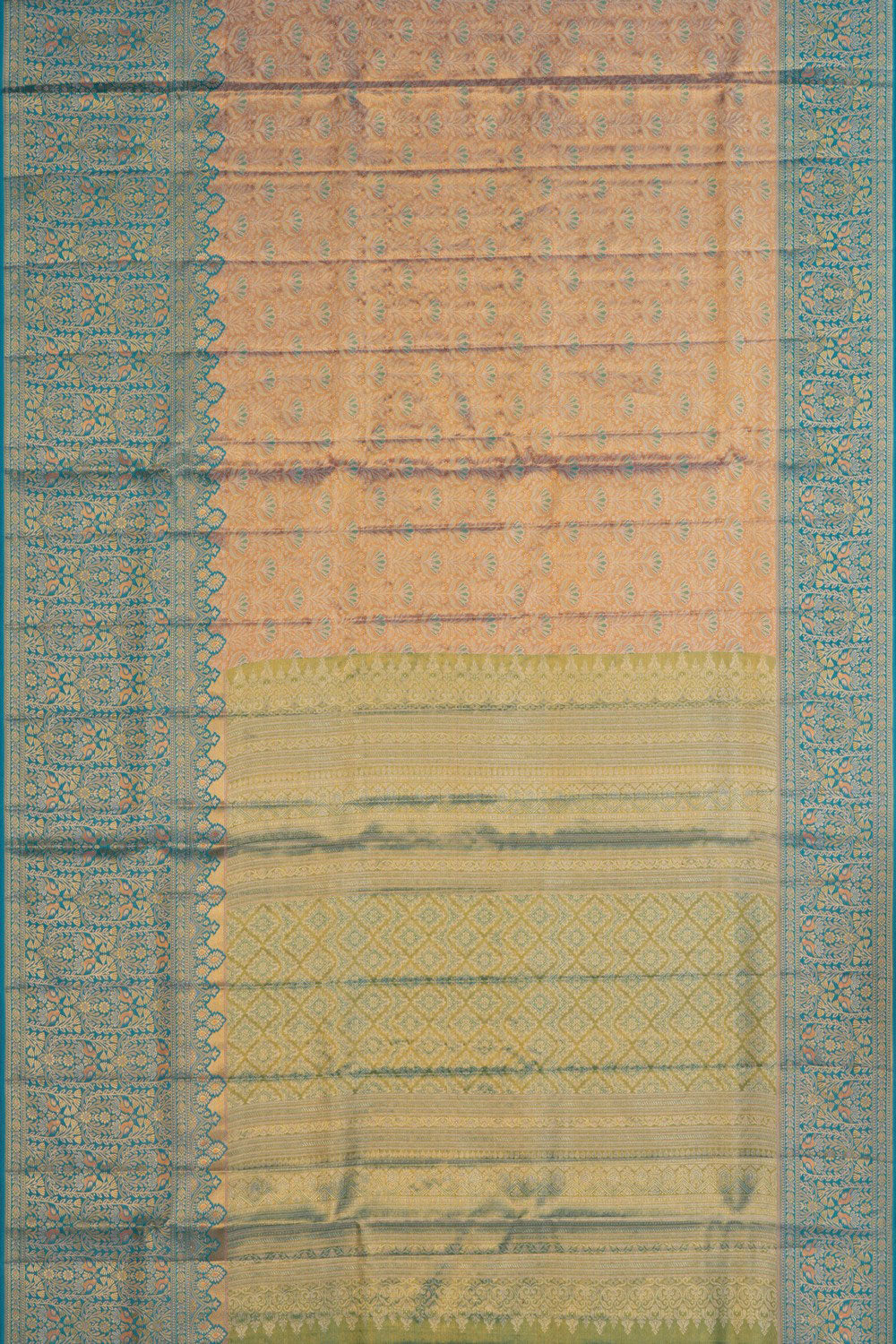 Image of Kanchipattu Brocade Gold Saree