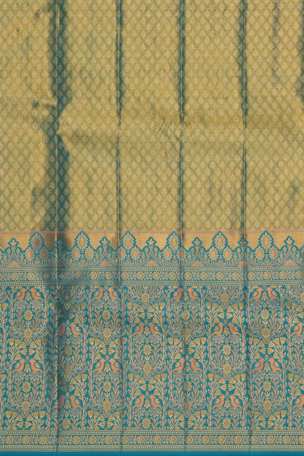 Image of Kanchipattu Brocade Gold Saree
