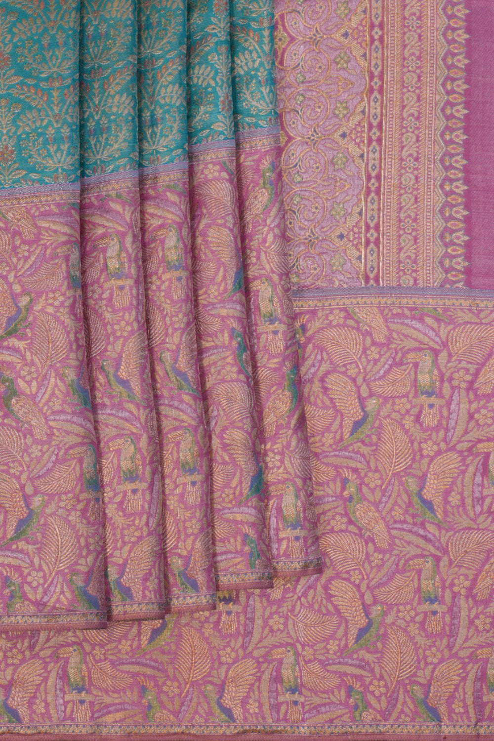 Image of Kanchipattu Brocade Blue Saree