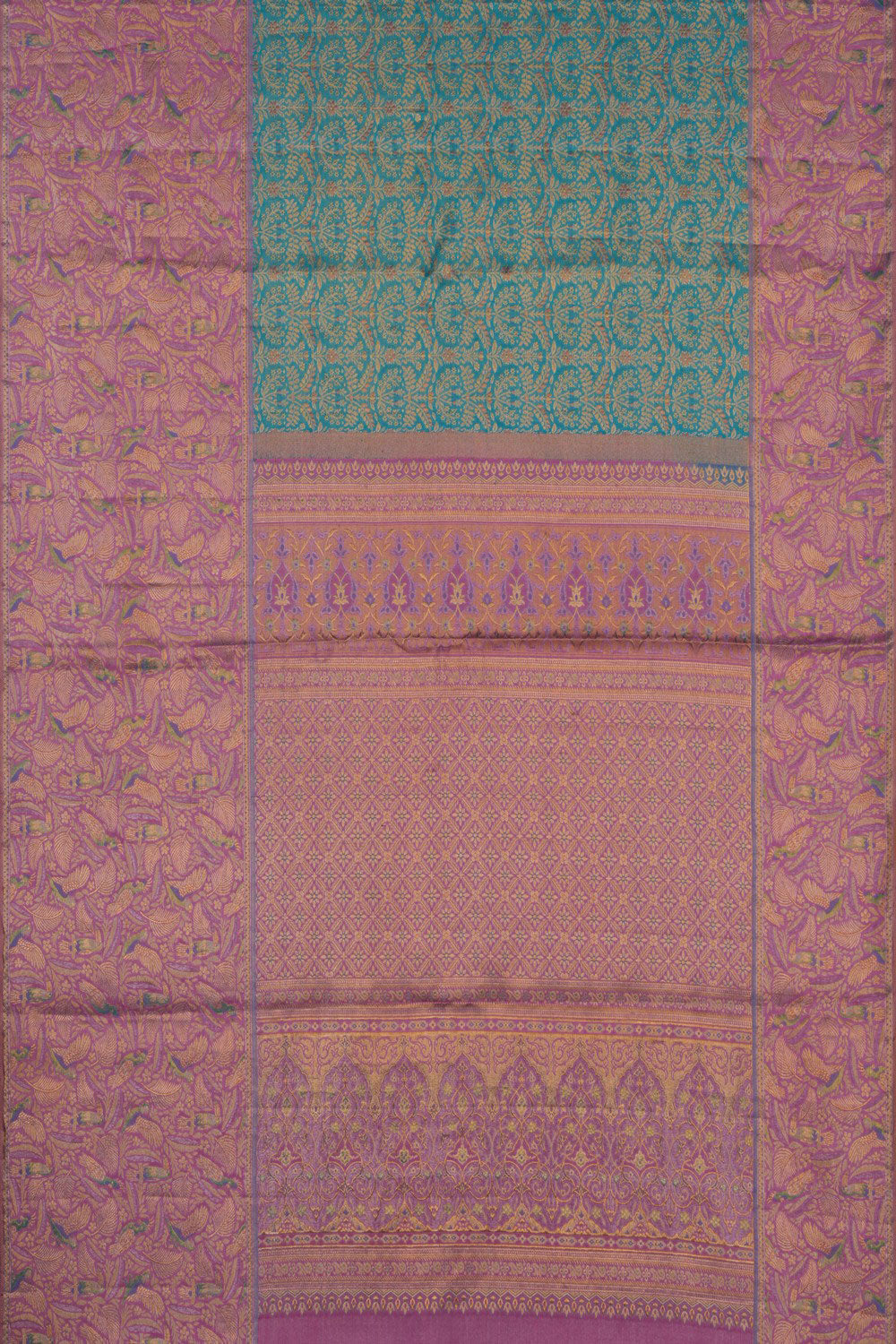 Image of Kanchipattu Brocade Blue Saree