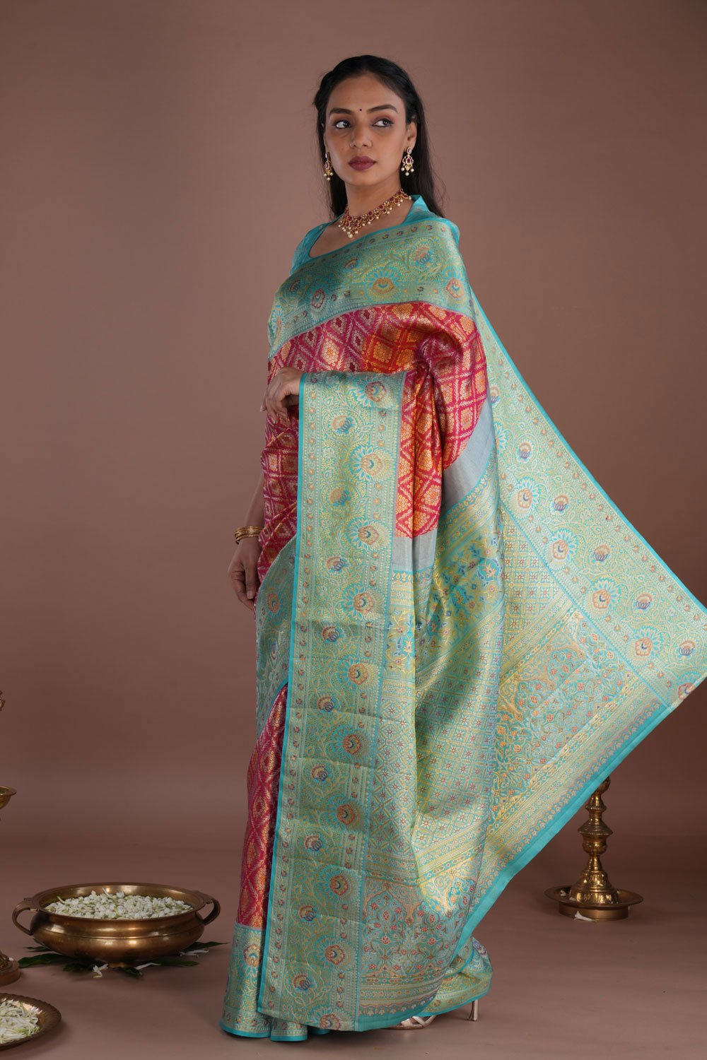 Kanchipattu Brocade Red Saree