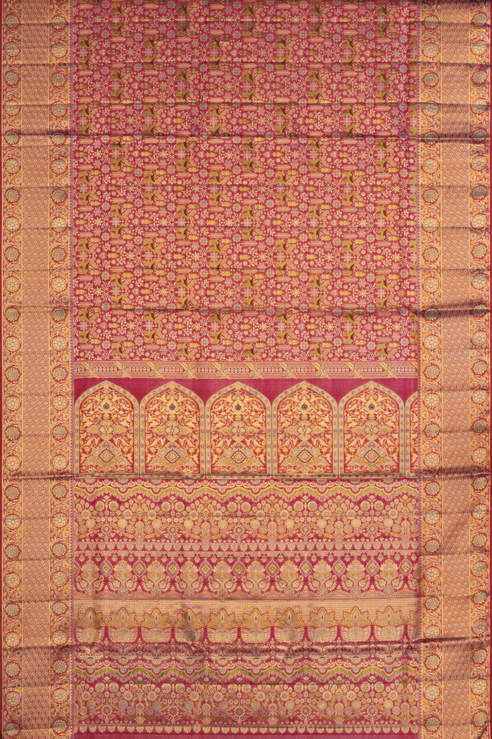 Image of Kanchipattu Brocade Pink Saree