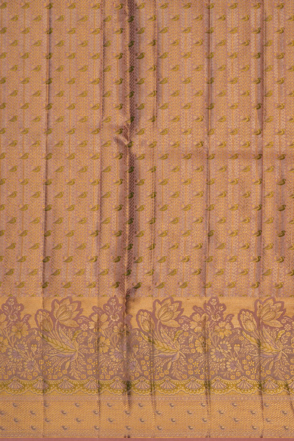 Image of Kanchipattu Brocade Gold Saree
