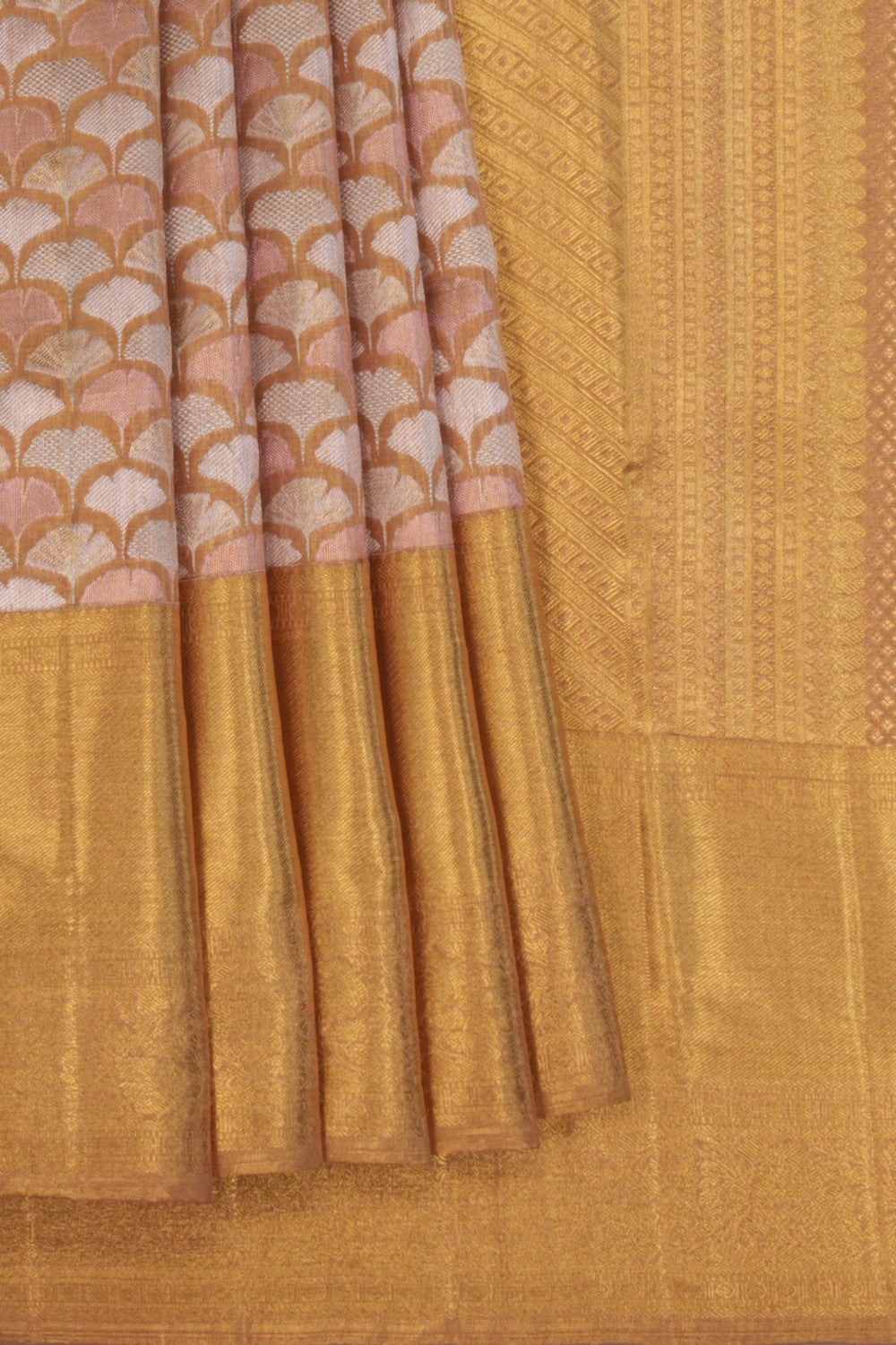 Image of Kanchipattu Tissue Brocade Gold Saree