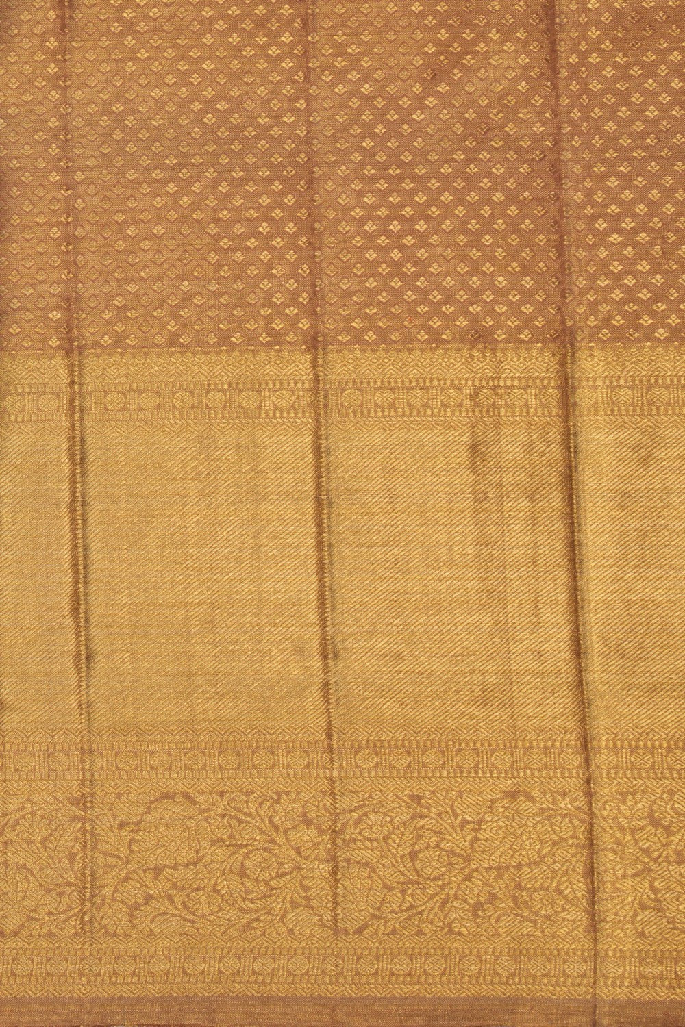 Image of Kanchipattu Tissue Brocade Gold Saree