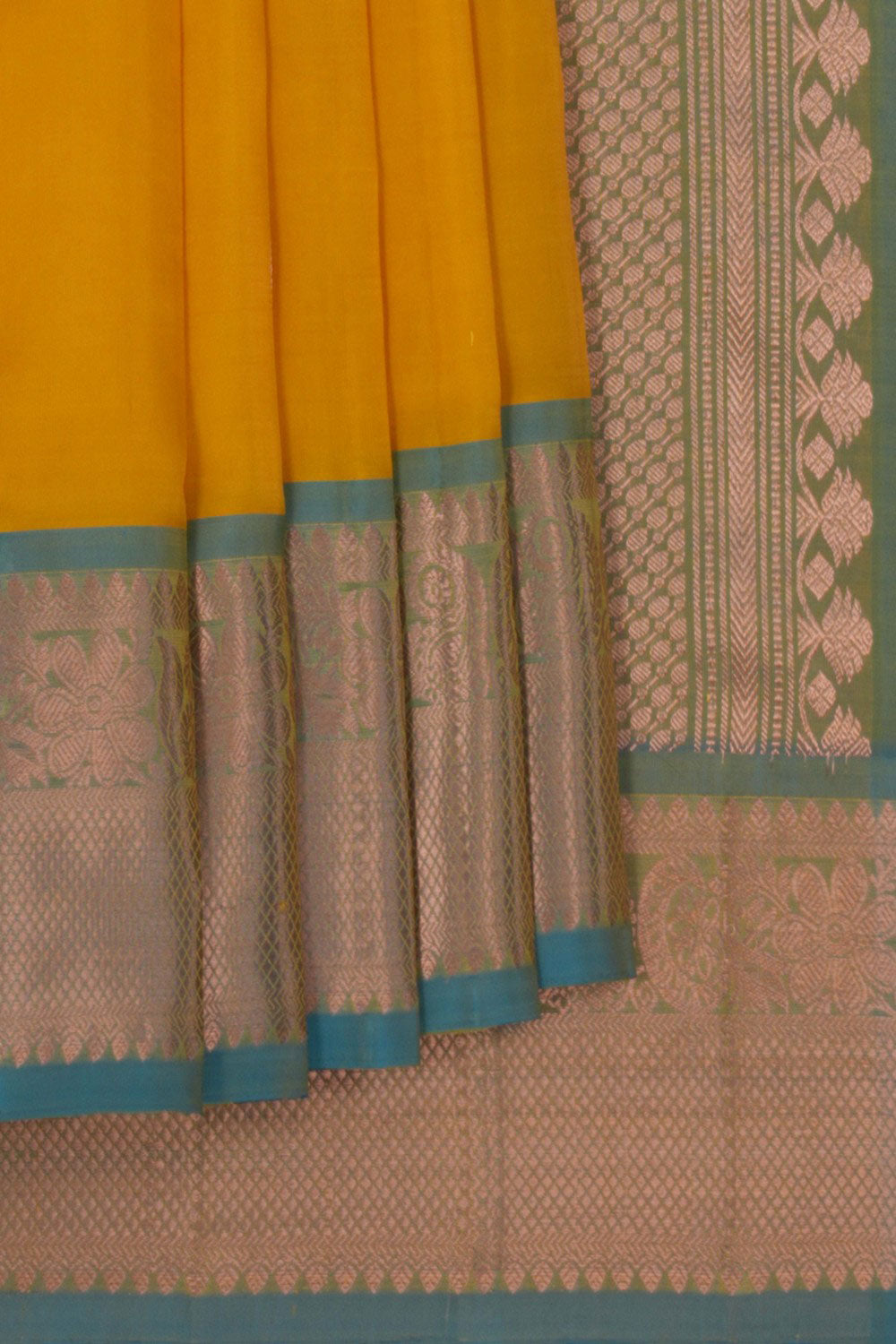 Image of Kanchi Silk Yellow Saree