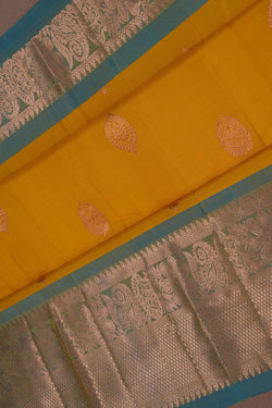 Image of Kanchi Silk Yellow Saree