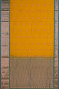 Image of Kanchi Silk Yellow Saree
