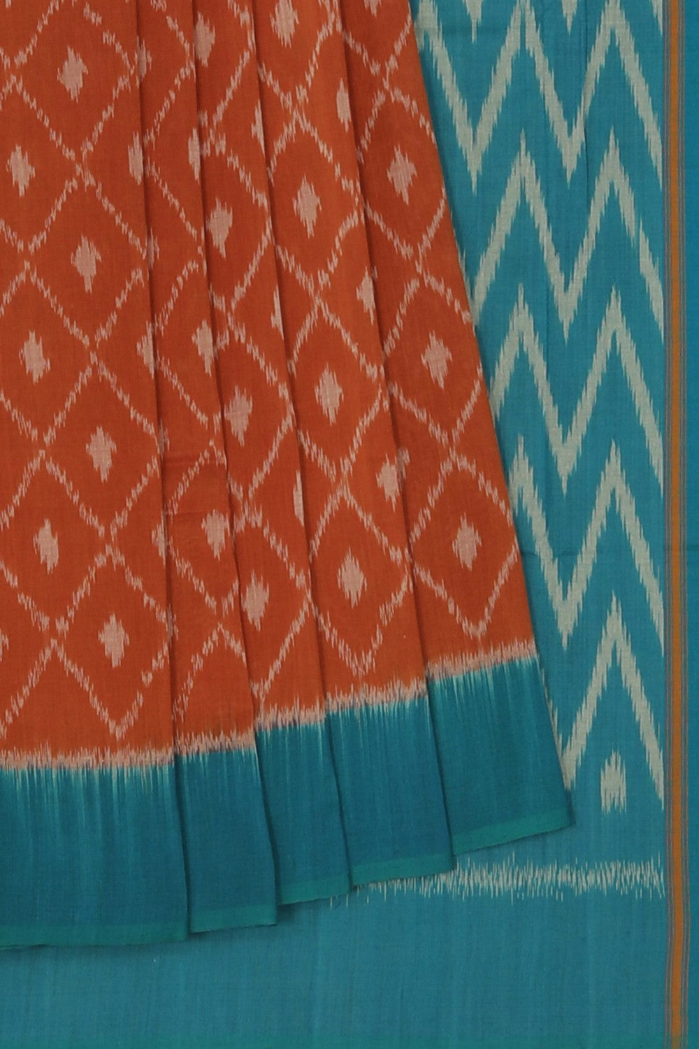 Pochampally Ikat Brown Saree