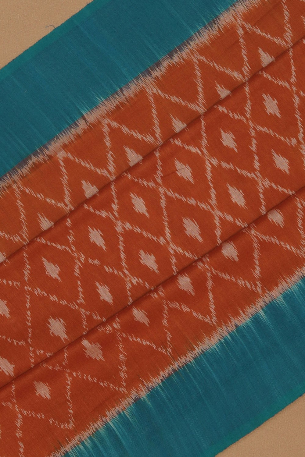 Pochampally Ikat Brown Saree
