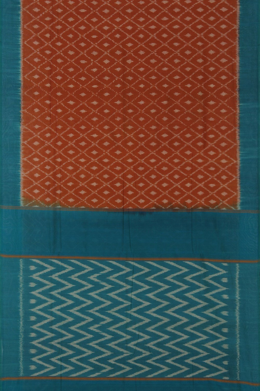 Pochampally Ikat Brown Saree
