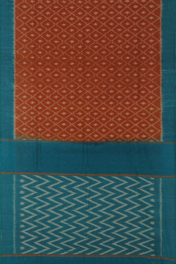 Image of Pochampally Ikat Brown Saree