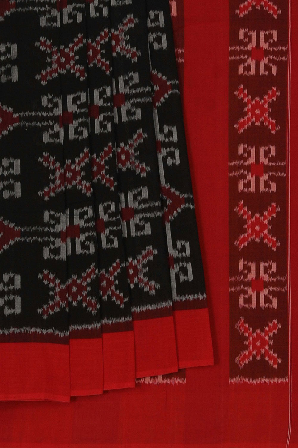 Image of Pochampally Ikat Black Saree