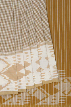 Image of Pochampally Ikat Light Green Saree