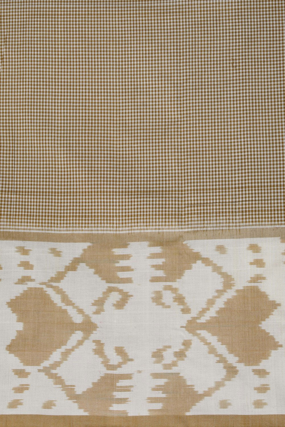 Pochampally Ikat Off-White Saree