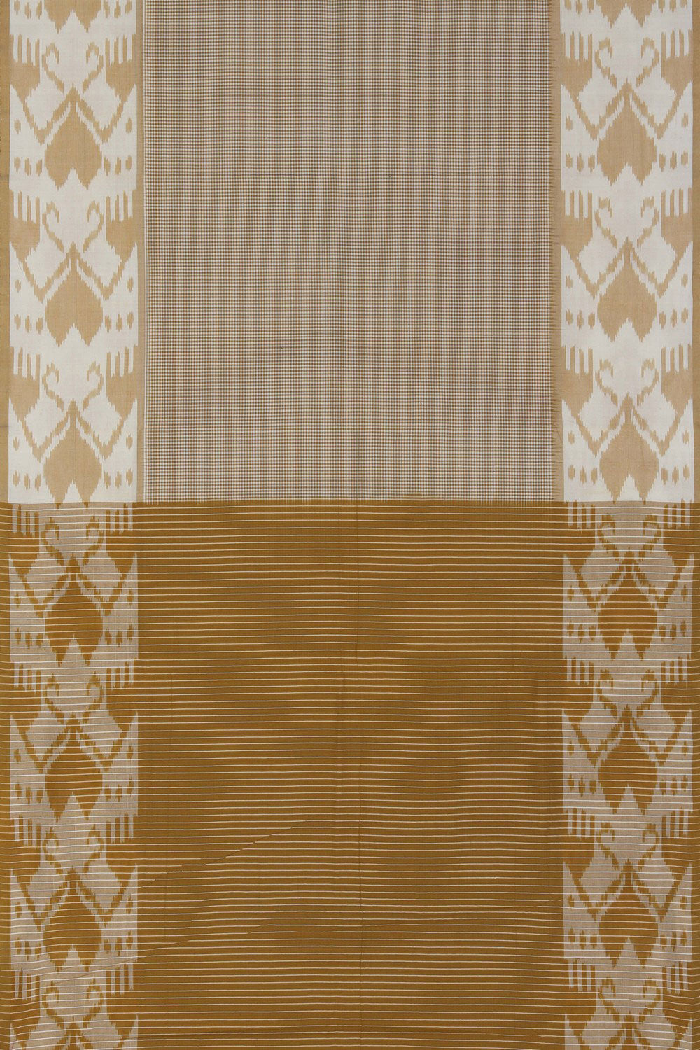 Pochampally Ikat Off-White Saree