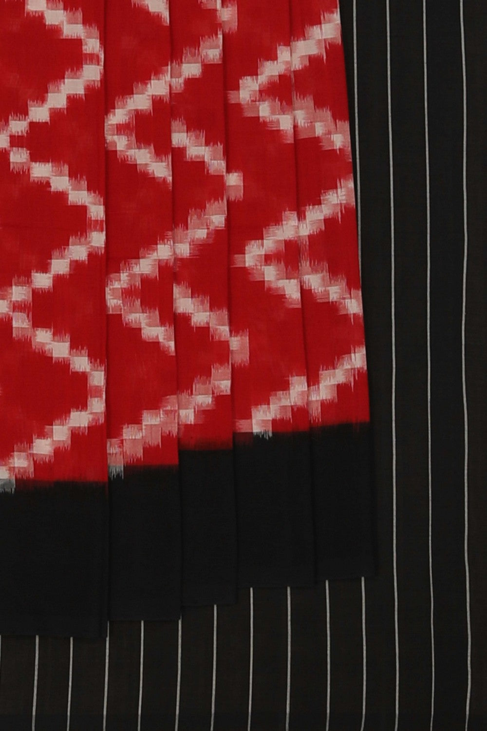 Image of Pochampally Ikat Red Saree
