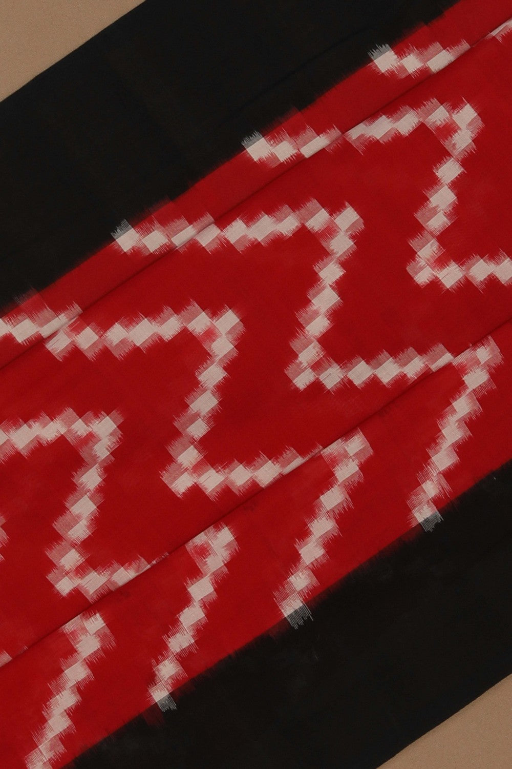 Image of Pochampally Ikat Red Saree