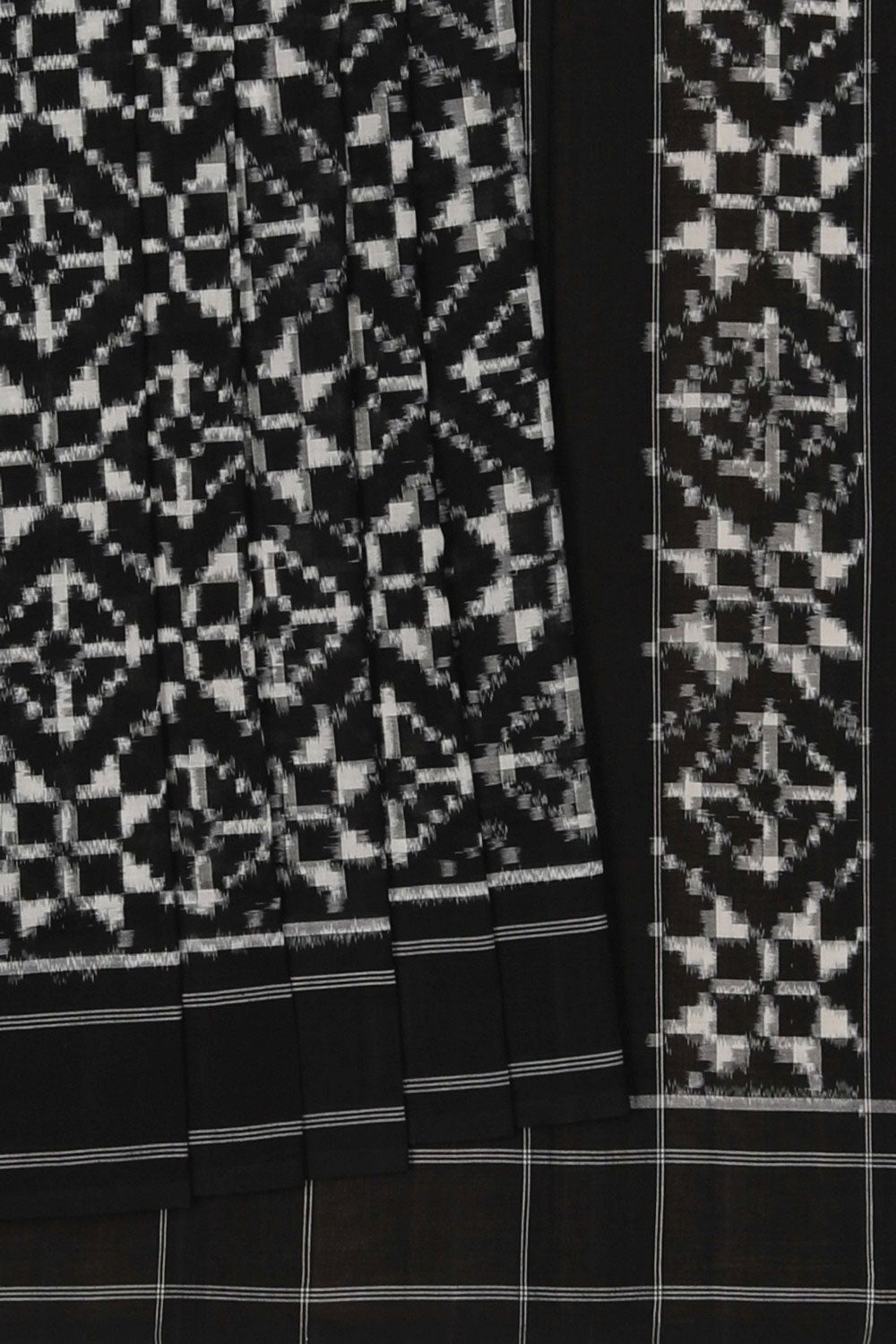 Pochampally Ikat Black Saree
