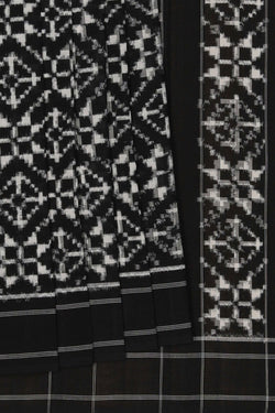 Image of Pochampally Ikat Black Saree