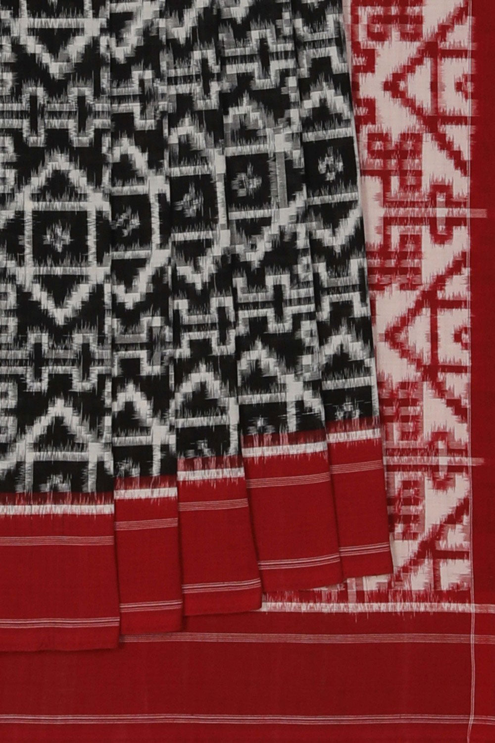 Image of Pochampally Ikat Black Saree