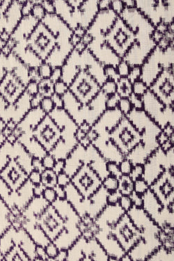 Image of Pochampally Ikat White Saree