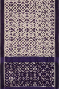 Image of Pochampally Ikat White Saree