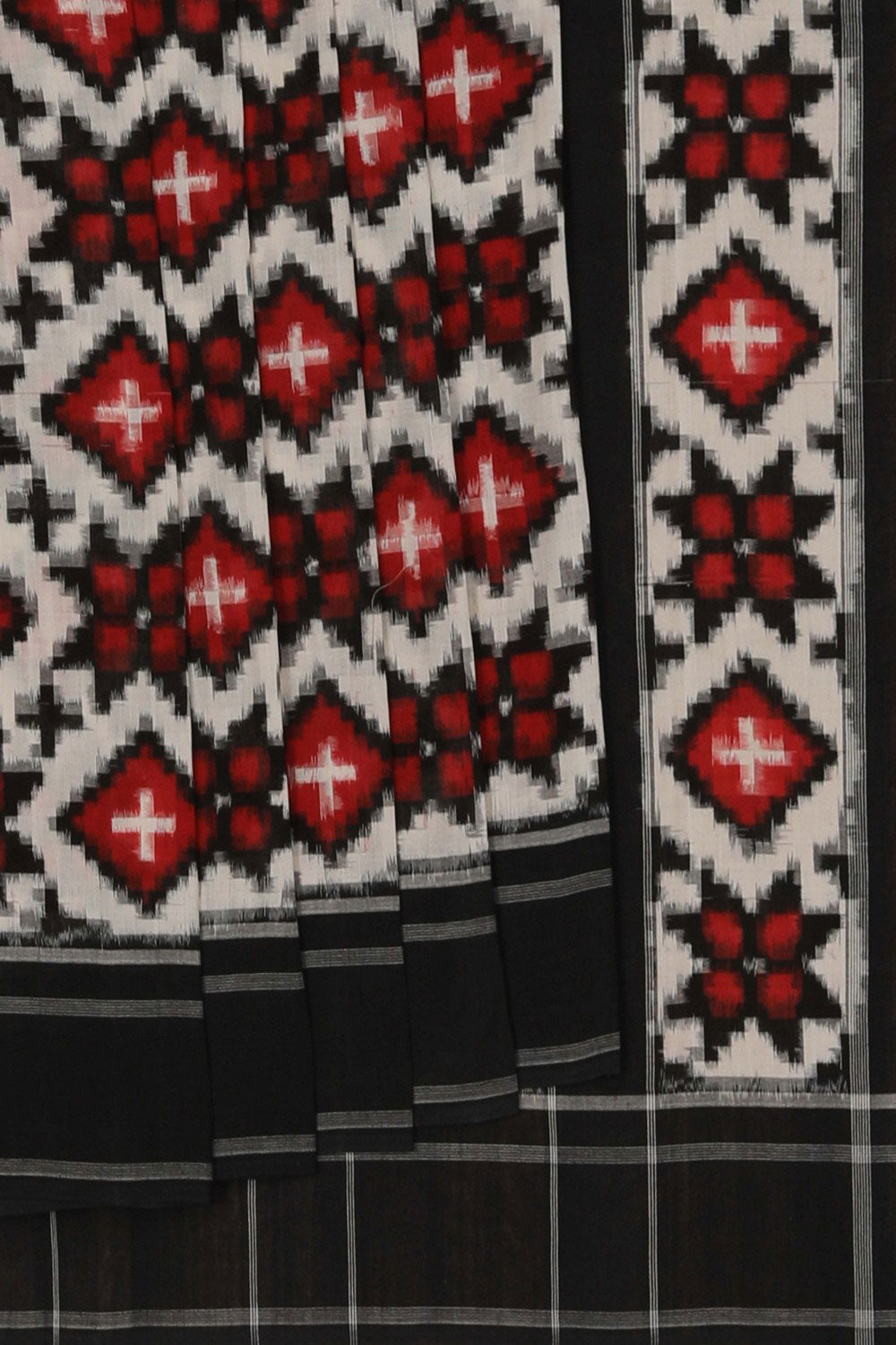 Image of Pochampally Ikat Black Saree