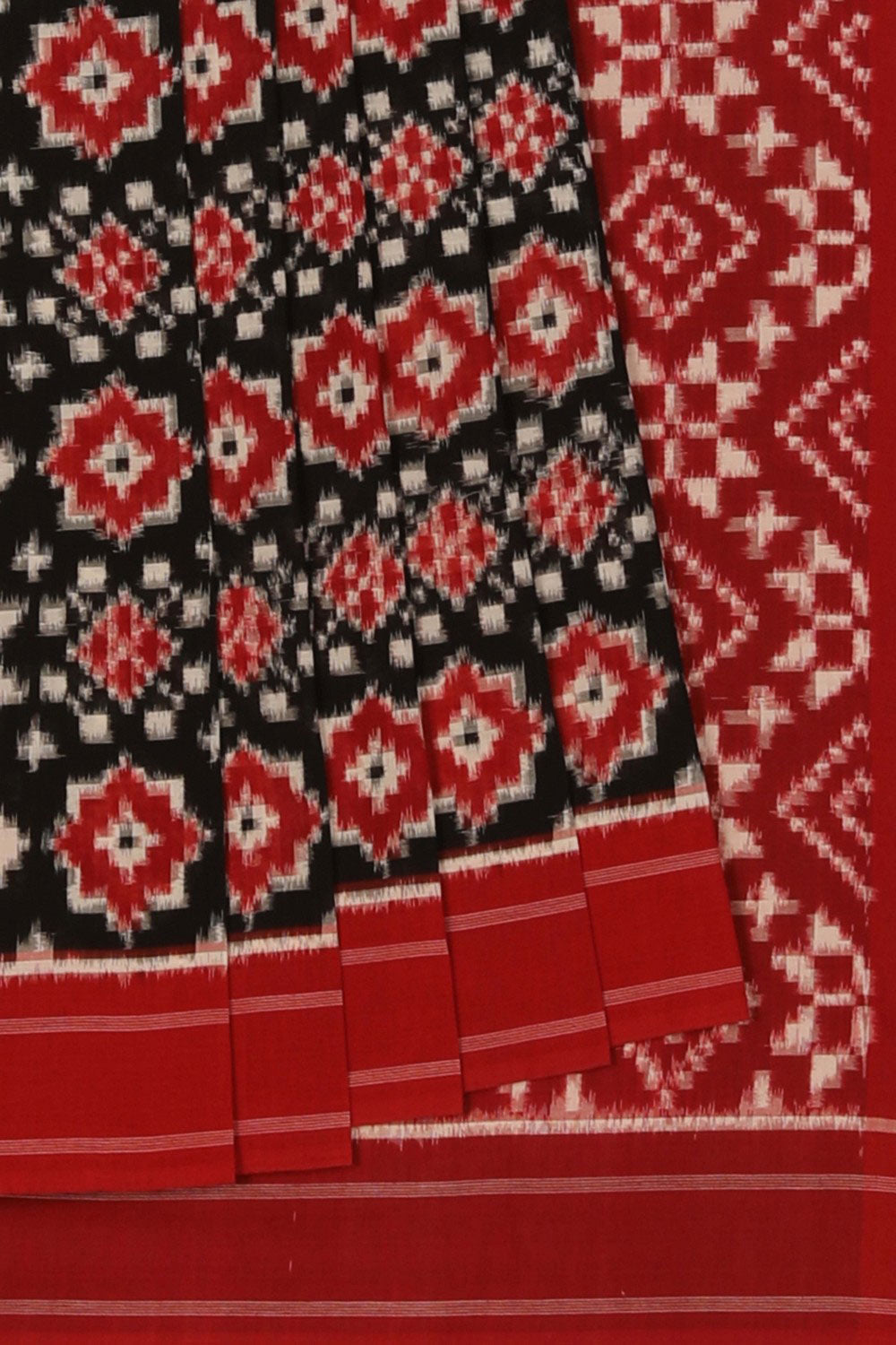 Image of Pochampally Ikat Black Saree