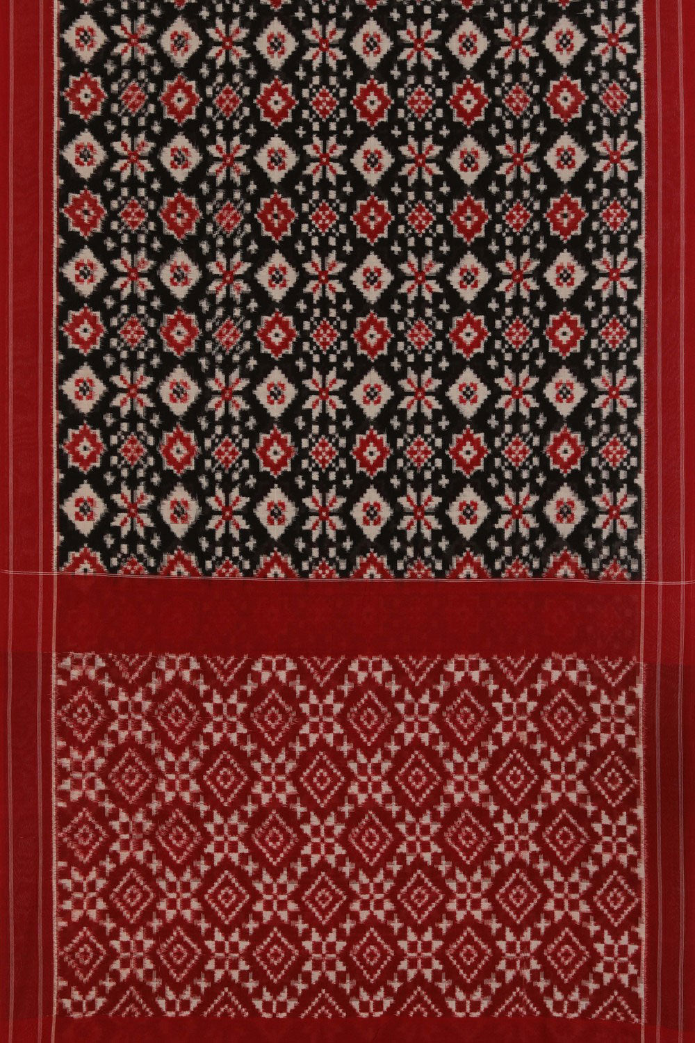 Image of Pochampally Ikat Black Saree