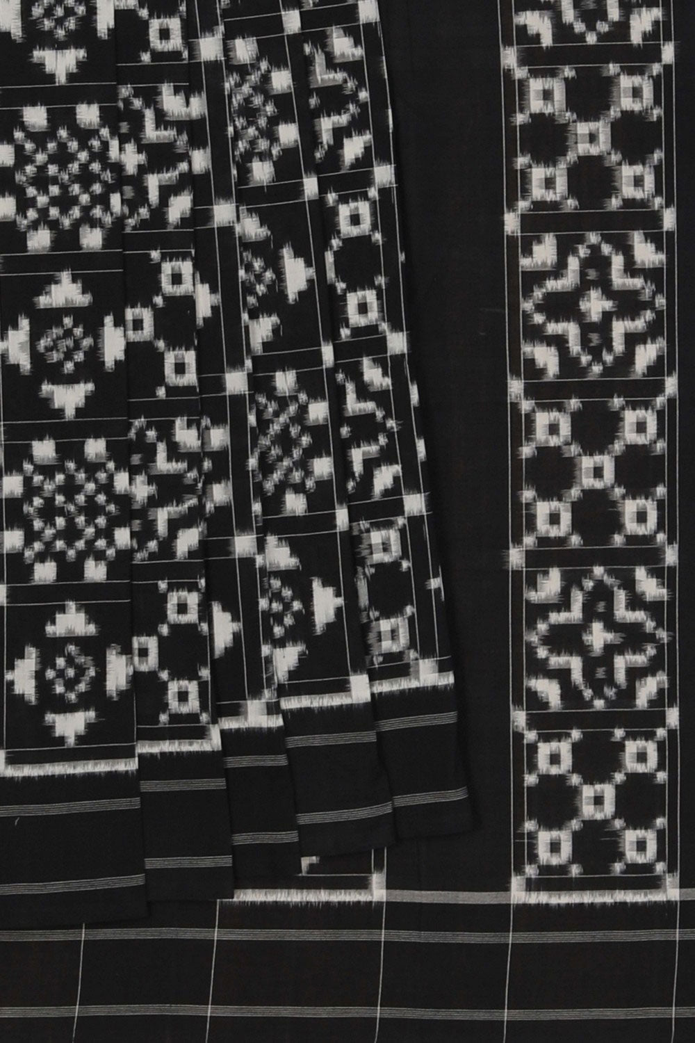 Image of Pochampally Ikat Black Saree