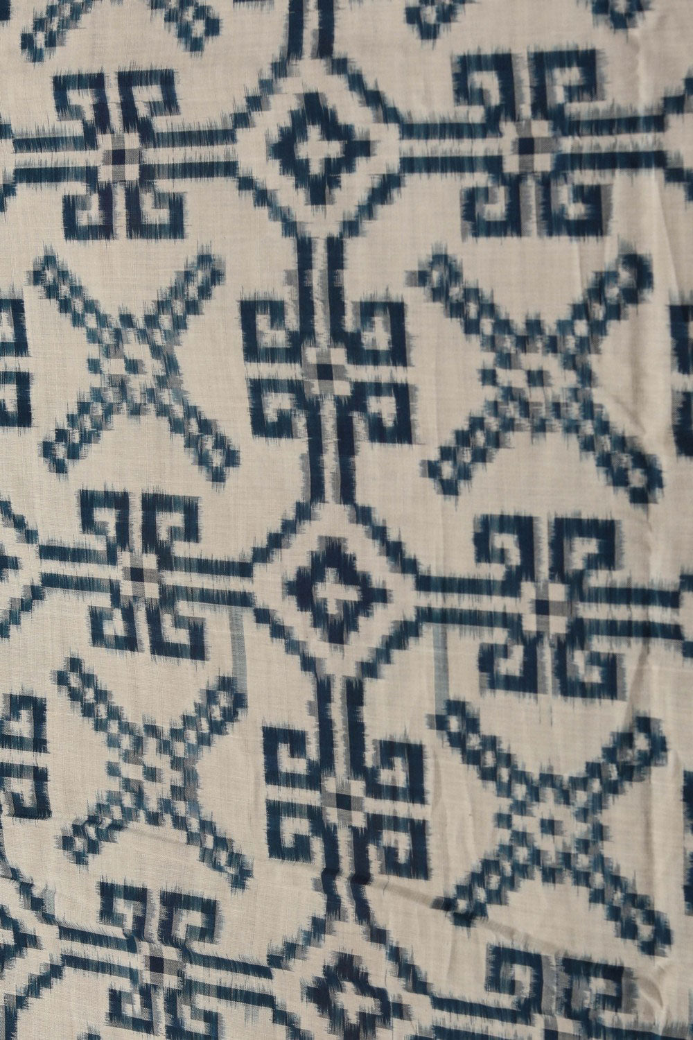 Image of Pochampally Ikat Off-White Saree