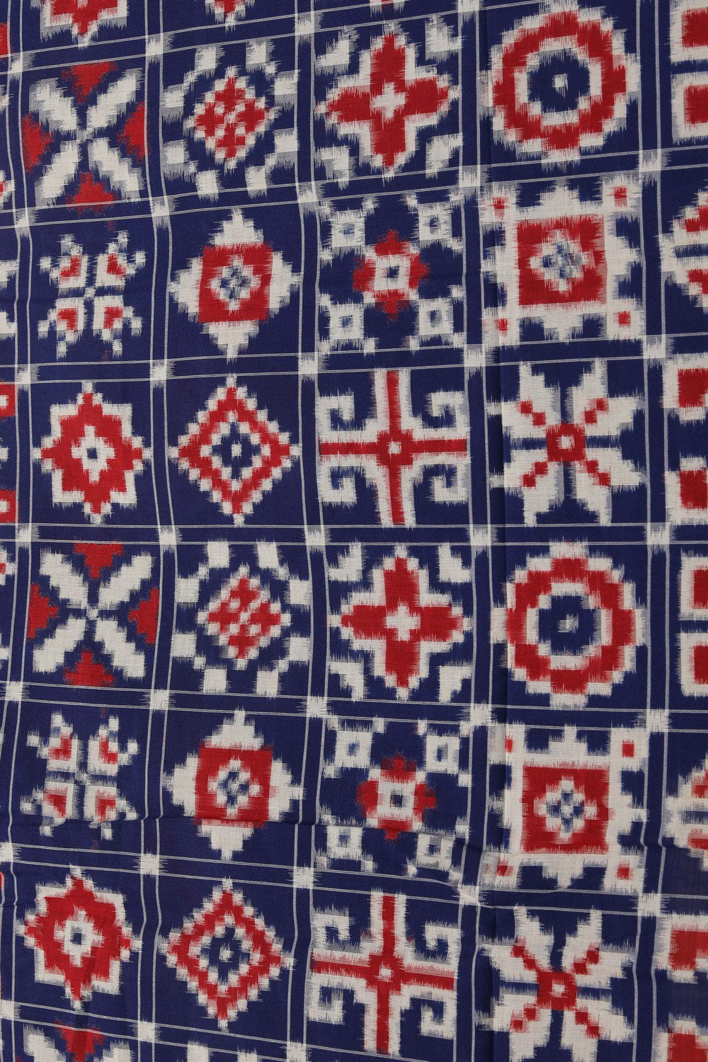Image of Pochampally Ikat Royal Blue Saree