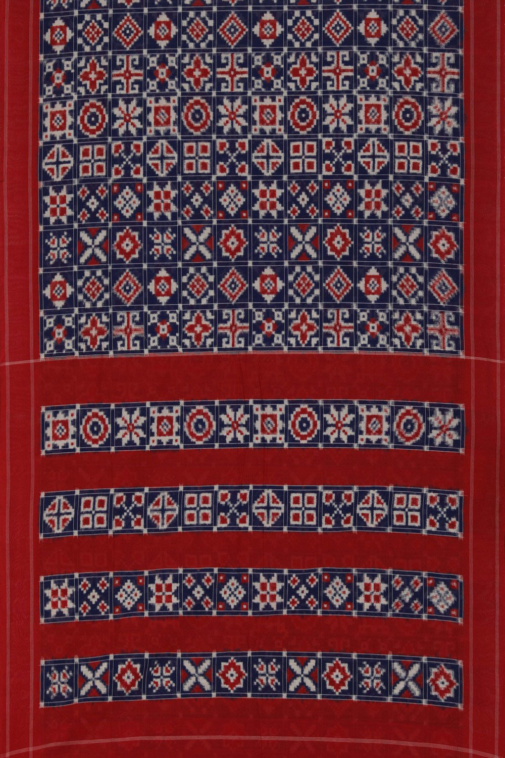 Pochampally Ikat Royal Blue Saree