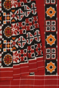 Image of Pochampally Ikat Black Saree