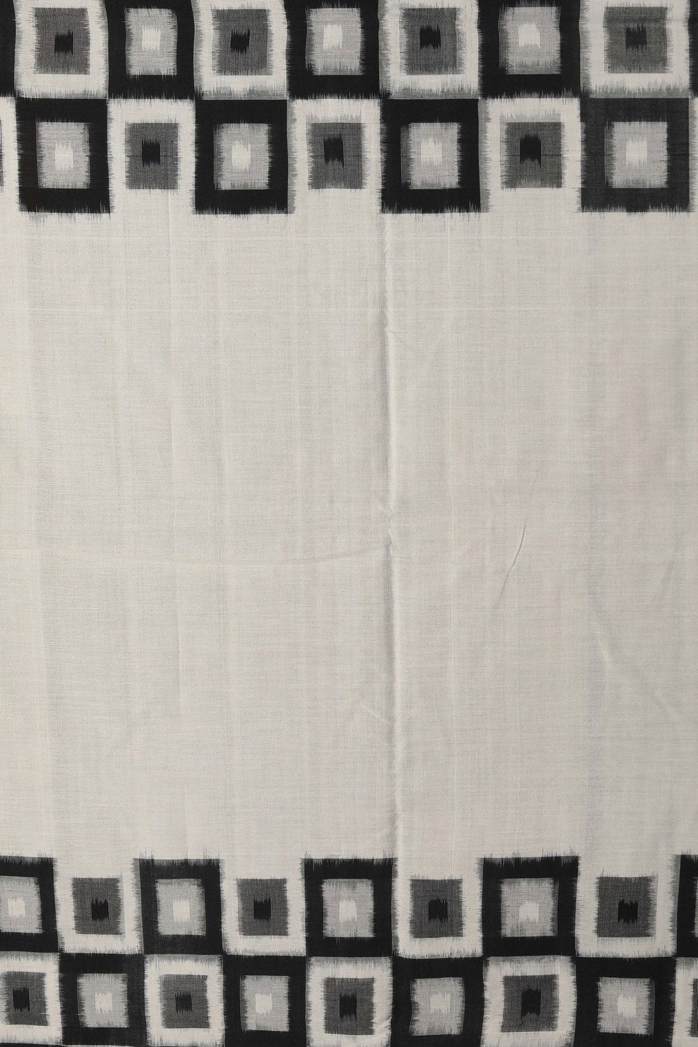 Image of Pochampally Ikat Off White Saree