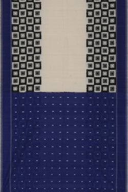 Image of Pochampally Ikat Off White Saree