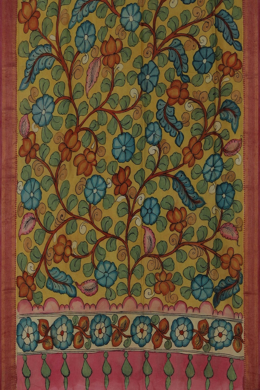 Kalamkari Hand-Painted Dupatta