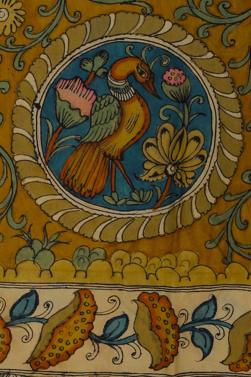 Image of Kalamkari Hand-Painted Dupatta