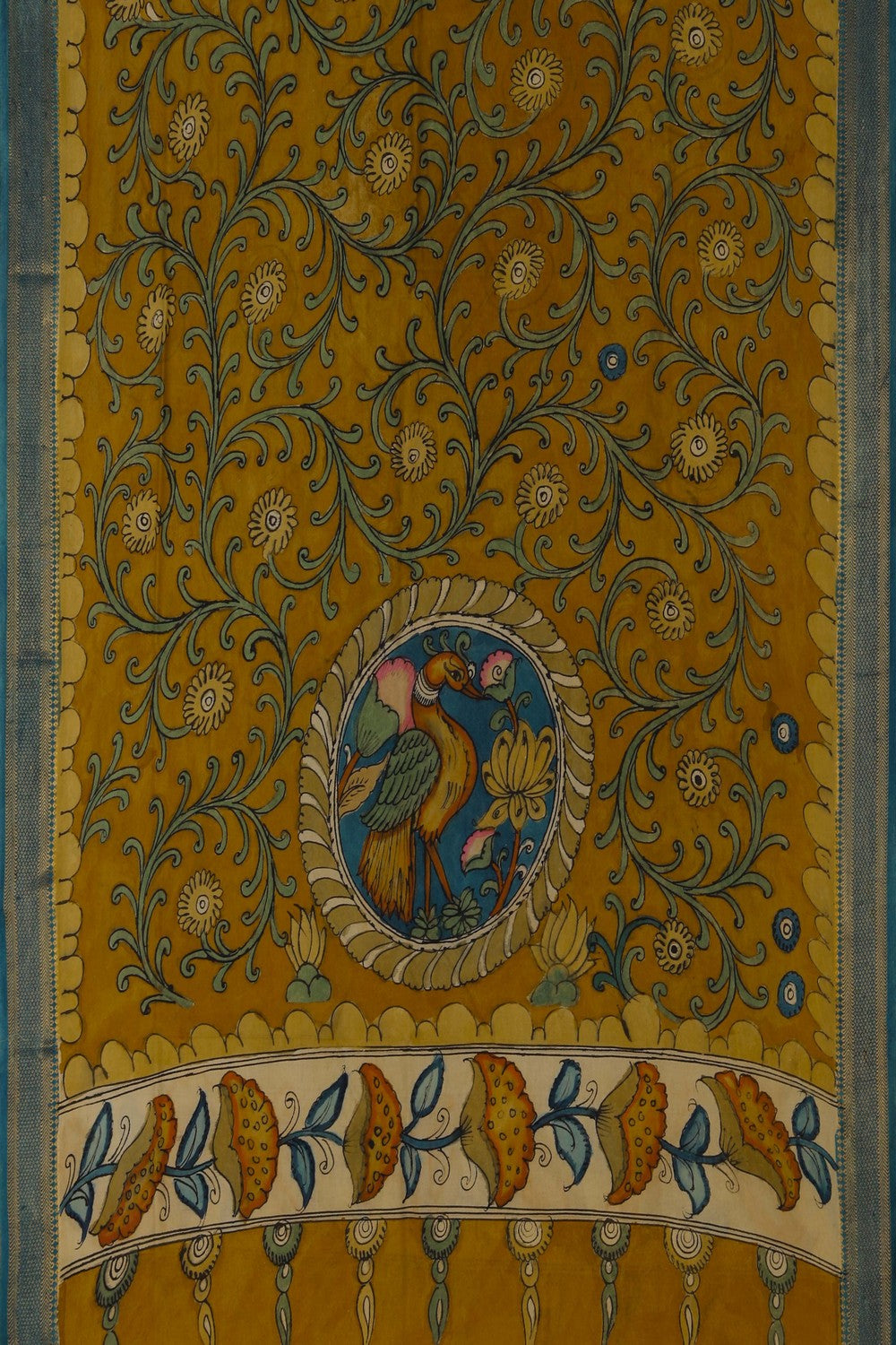 Image of Kalamkari Hand-Painted Dupatta