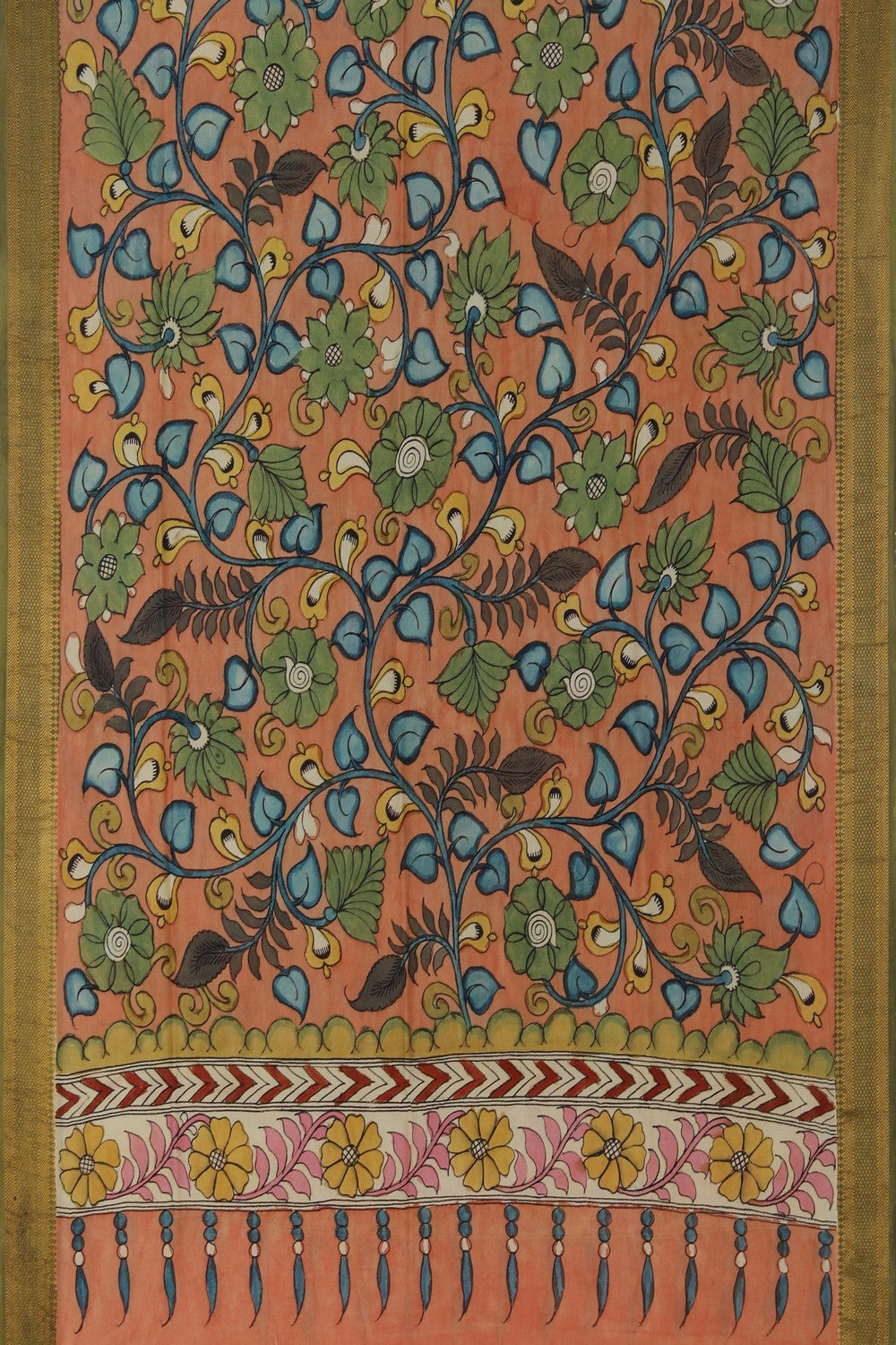 Image of Kalamkari Hand-Painted Dupatta